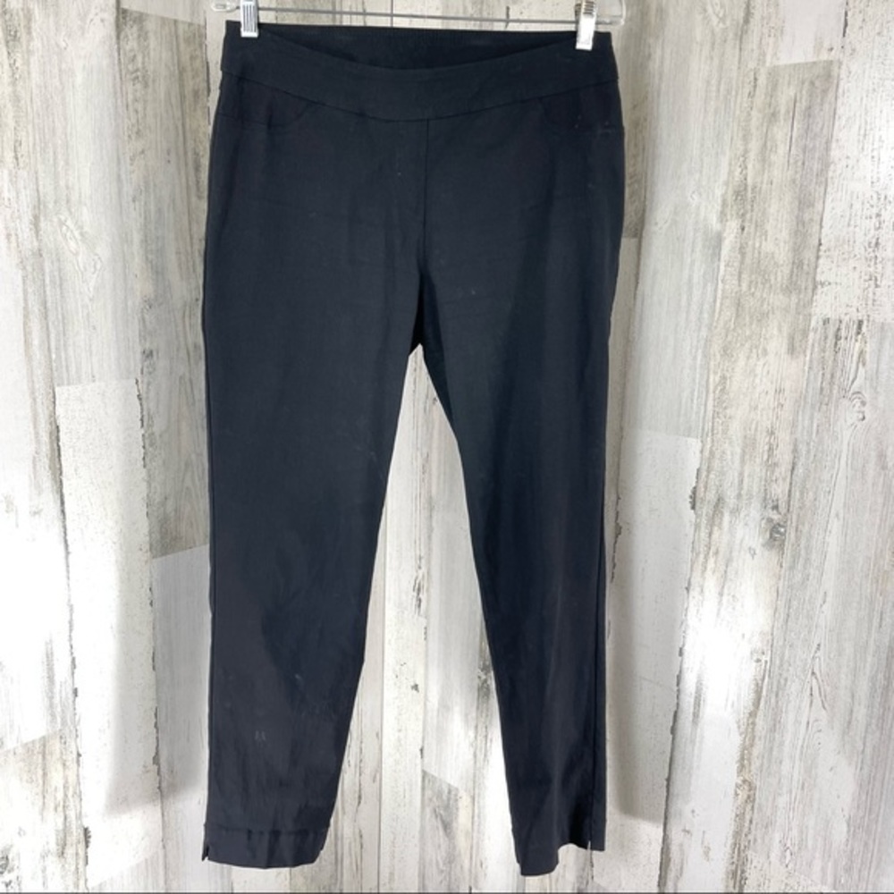 Soft Surroundings‎ Women's Black High Rise Pull On Stretch Ankle Pants Sz M